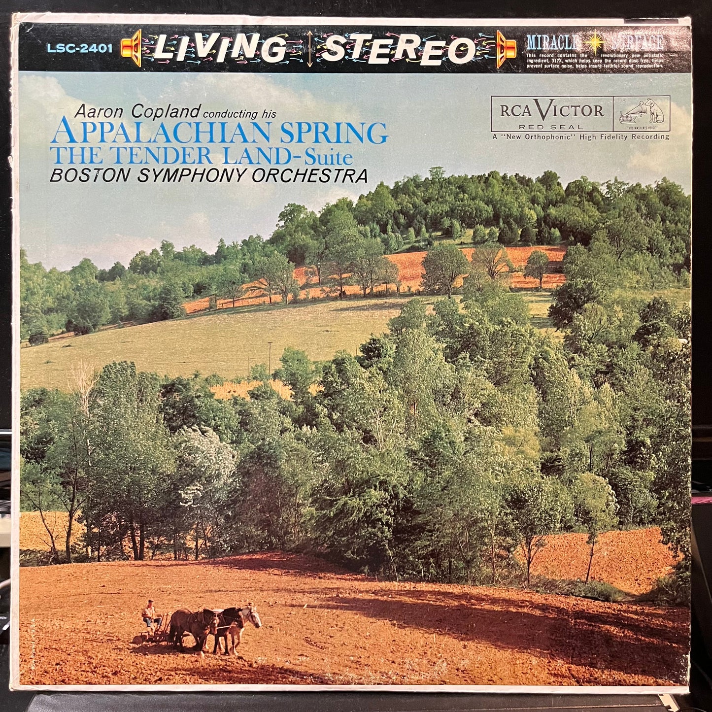 Aaron Copland / Charles Ives - Adlai Stevenson, Th - Appalachian Spring / The Tender Land - Suite (VINYL LP RCA RED SEAL LSC 2401 1976) | Near Mint- (NM-) Excellent (EX)-
