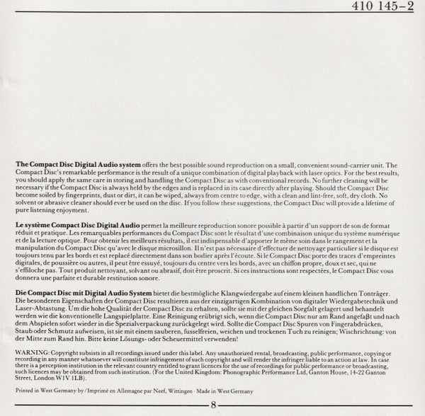 Ottorino Respighi - Pines Of Rome • Fountains Of Rome • Feste Romane (CD) | Near Mint (NM) Near Mint (NM)-