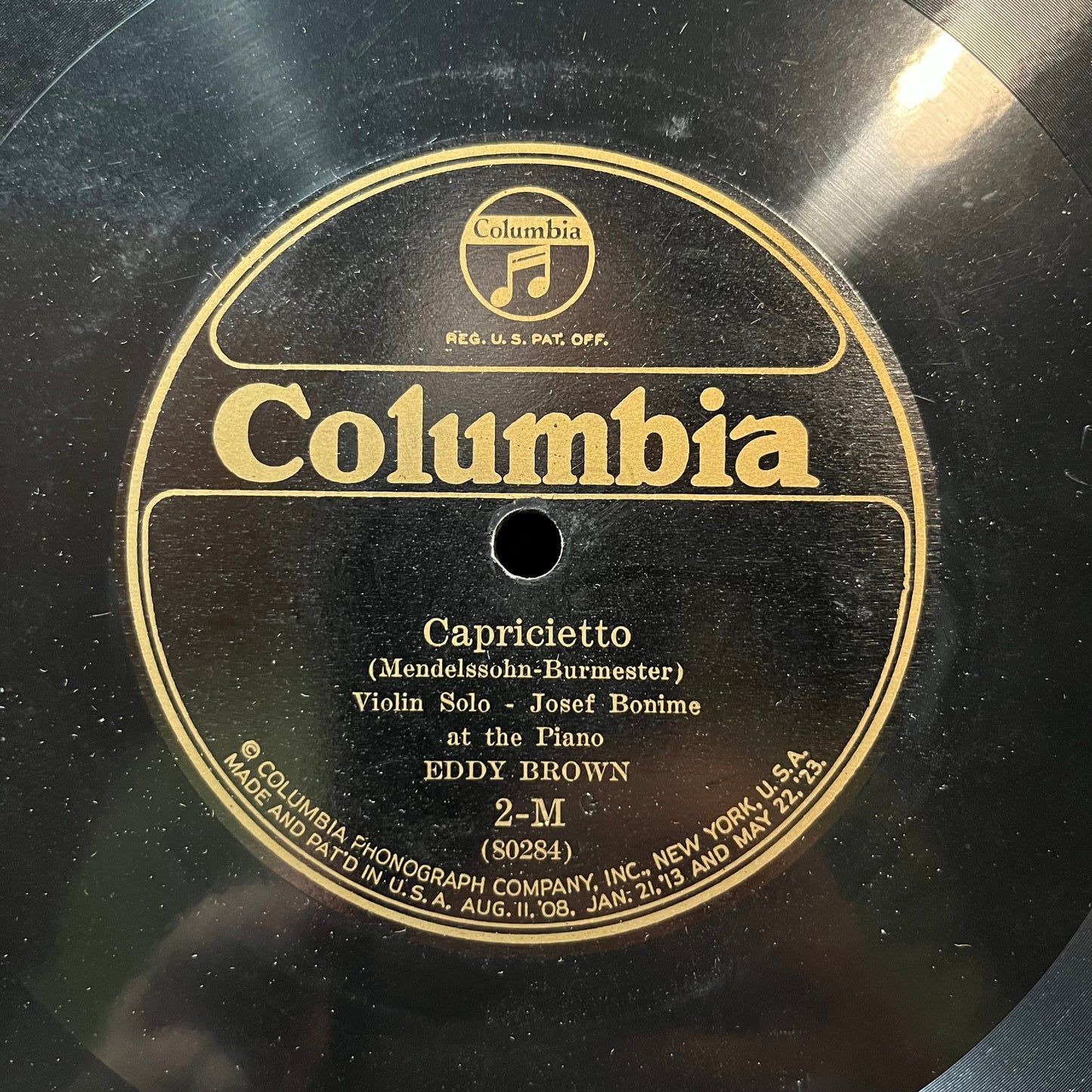 Eddy Brown (2) - MIGNON : ENTR'ACTE GAVOTTE / CAPRICIETTO (78RPM 10") | Near Mint- (NM-) Generic-