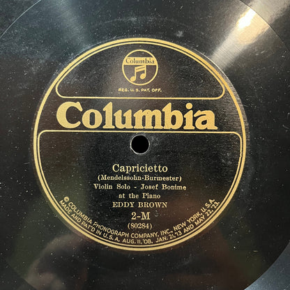 Eddy Brown (2) - MIGNON : ENTR'ACTE GAVOTTE / CAPRICIETTO (78RPM 10") | Near Mint- (NM-) Generic-