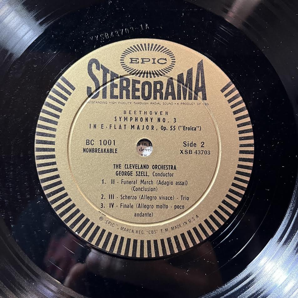 Ludwig van Beethoven - Symphony No. 3 In E-Flat Major, Op. 55 ("Eroica") (VINYL) | Near Mint- (NM-) Excellent+ (EX+)-