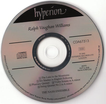 Ralph Vaughan Williams - Violin Sonata / The Lake In The Mountains / Six Studies In English Folksong / String Quartet No 2 / Phantasy Quintet (CD) | Near Mint (NM) Near Mint (NM)-