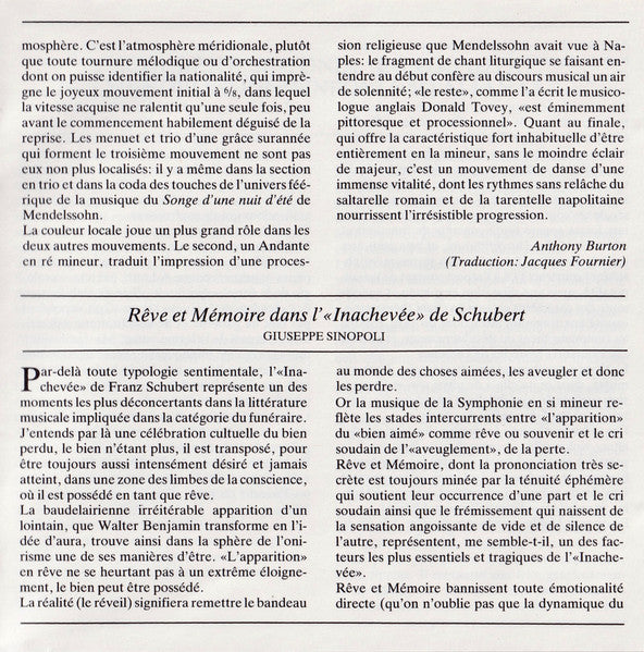 Felix Mendelssohn-Bartholdy - Schubert: Symphony No.8 "Unfinished" / Mendelssohn: Symphony No.4 "Italian" (CD) | Near Mint (NM) Near Mint (NM)-