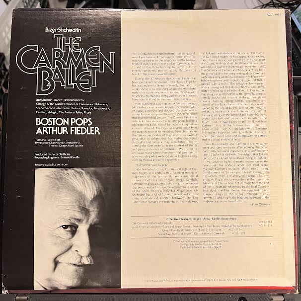 Arthur Fiedler - The Carmen Ballet (VINYL) | Near Mint- (NM-) Excellent+ (EX+)-