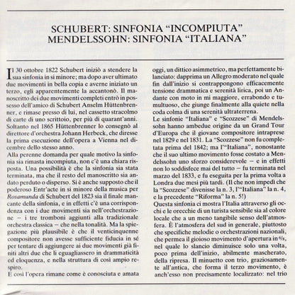 Felix Mendelssohn-Bartholdy - Schubert: Symphony No.8 "Unfinished" / Mendelssohn: Symphony No.4 "Italian" (CD) | Near Mint (NM) Near Mint (NM)-