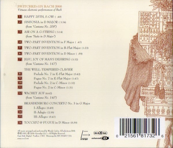 Wendy Carlos - Switched-On Bach 2000 (CD) | Near Mint- (NM-) Excellent+ (EX+)-