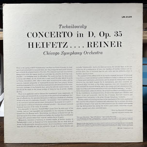 Pyotr Ilyich Tchaikovsky - Concerto For Violin In D Major (VINYL) | Near Mint- (NM-) Near Mint- (NM-)-
