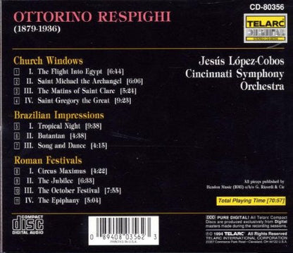 Ottorino Respighi - Church Windows • Brazilian Impressions • Roman Festivals (CD) | Near Mint (NM) Near Mint (NM)-