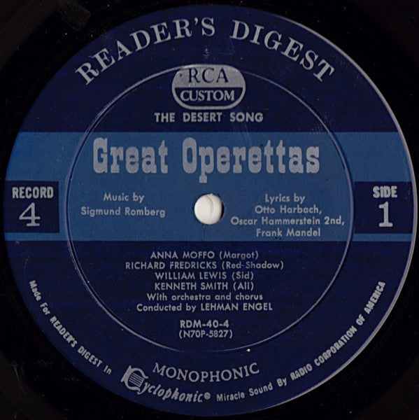 Various - Treasury Of Great Operettas | Near Mint (NM) Very Good (VG)-