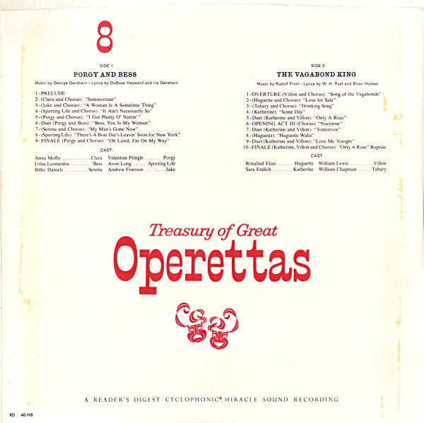 Various - Treasury Of Great Operettas | Near Mint (NM) Very Good (VG)-