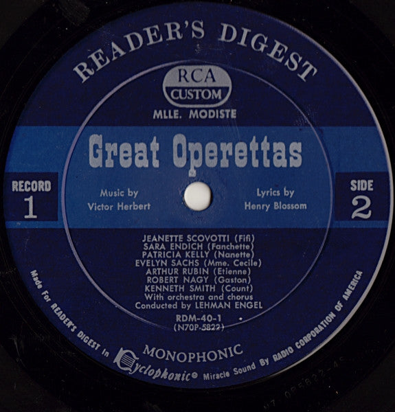 Various - Treasury Of Great Operettas | Near Mint (NM) Very Good (VG)-