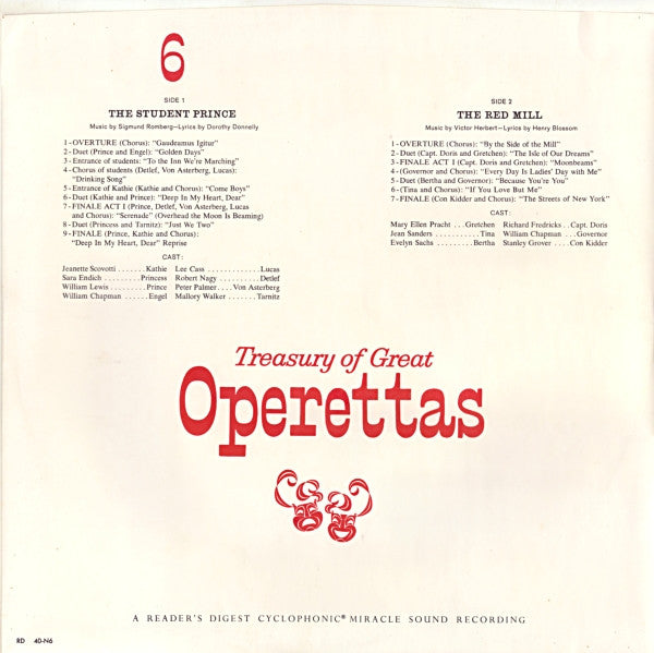 Various - Treasury Of Great Operettas | Near Mint (NM) Very Good (VG)-