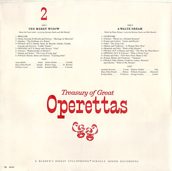 Various - Treasury Of Great Operettas | Near Mint (NM) Very Good (VG)-