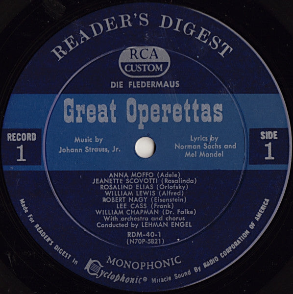 Various - Treasury Of Great Operettas | Near Mint (NM) Very Good (VG)-