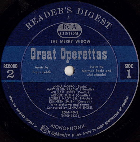 Various - Treasury Of Great Operettas | Near Mint (NM) Very Good (VG)-