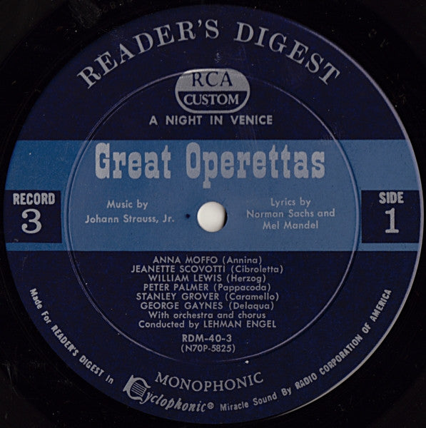 Various - Treasury Of Great Operettas | Near Mint (NM) Very Good (VG)-