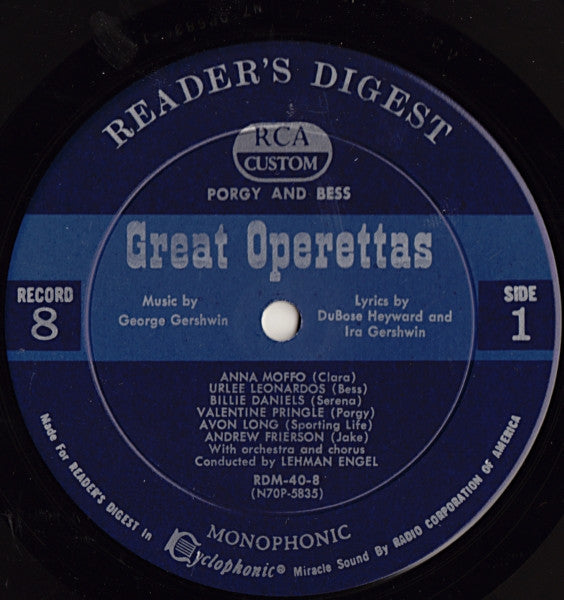 Various - Treasury Of Great Operettas | Near Mint (NM) Very Good (VG)-