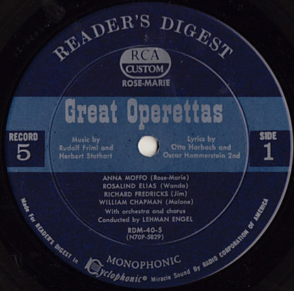 Various - Treasury Of Great Operettas | Near Mint (NM) Very Good (VG)-
