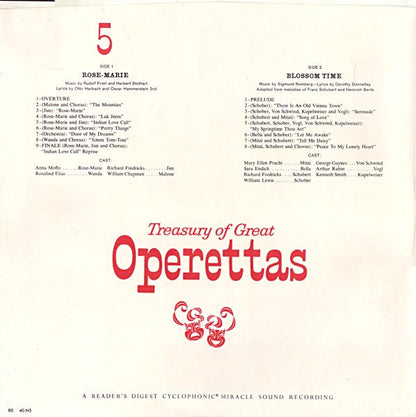 Various - Treasury Of Great Operettas | Near Mint (NM) Very Good (VG)-