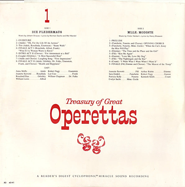 Various - Treasury Of Great Operettas | Near Mint (NM) Very Good (VG)-