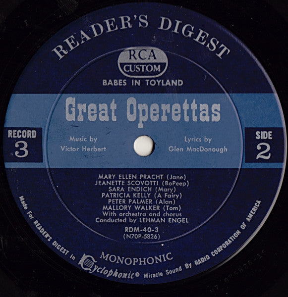 Various - Treasury Of Great Operettas | Near Mint (NM) Very Good (VG)-