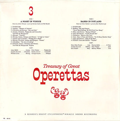 Various - Treasury Of Great Operettas | Near Mint (NM) Very Good (VG)-