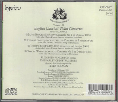 James Brooks - English Classical Violin Concertos (CD) | Near Mint (NM) Near Mint (NM)-