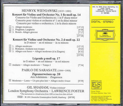 Henryk Wieniawski - Violin Concertos Nos. 1 & 2, Zigeunerweisen (CD) | Near Mint (NM) Near Mint (NM)-