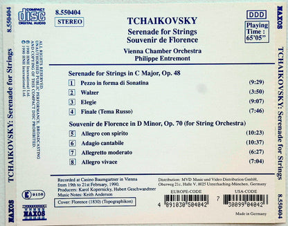 Pyotr Ilyich Tchaikovsky - Serenade For Strings / Souvenir De Florence (CD) | Near Mint (NM) Near Mint (NM)-