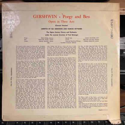 George Gershwin - Porgy And Bess (VINYL) | Near Mint (NM) Very Good Plus (VG+)-