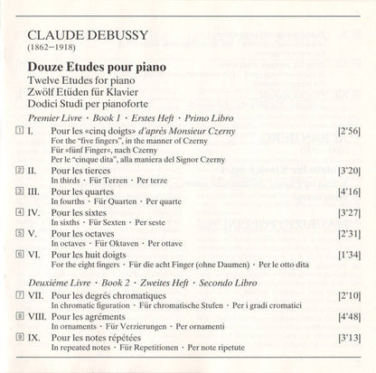 Claude Debussy - Debussy: 12 Etudes / Berg: Sonate Op. 1 (CD) | Near Mint (NM)-
