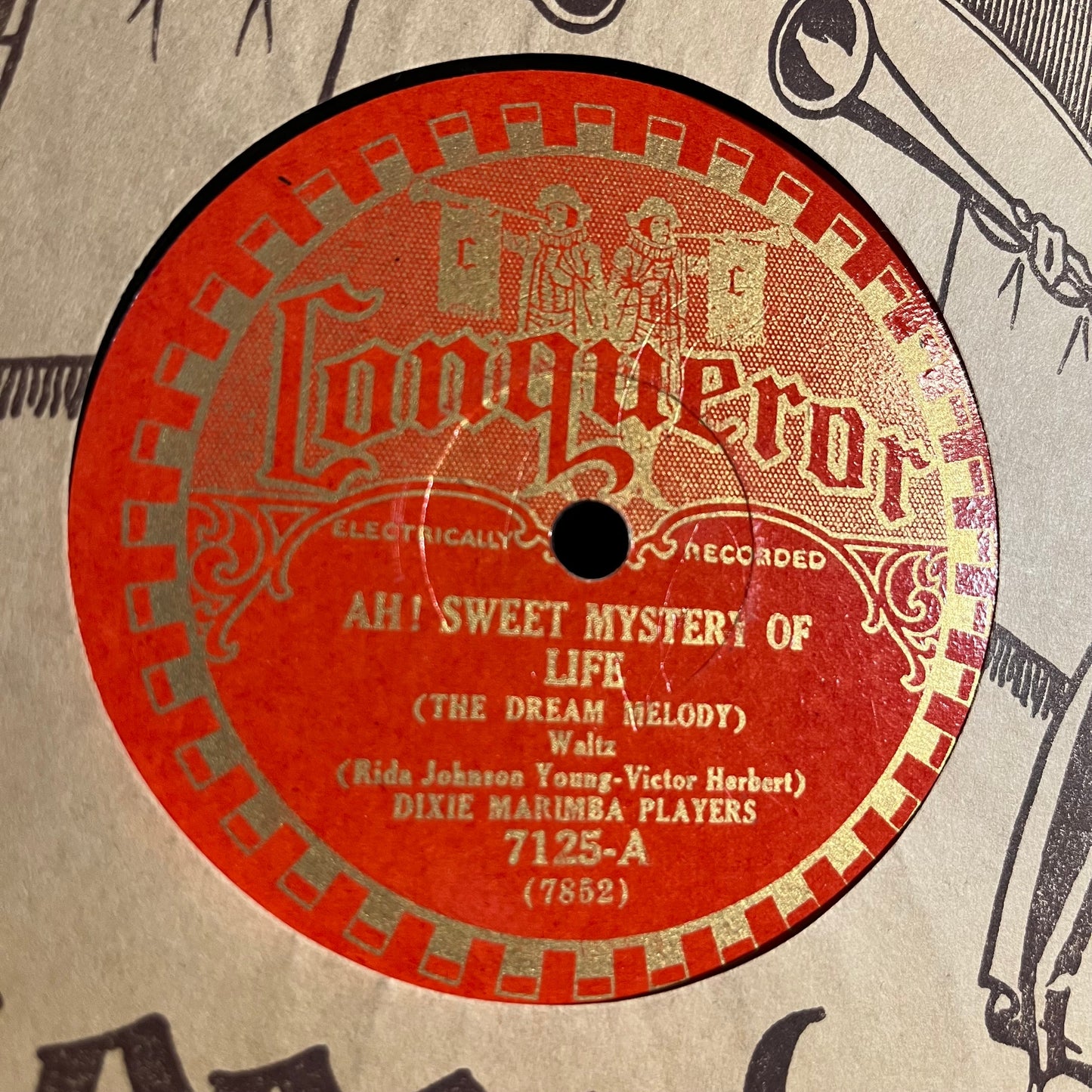 Dixie Marimba Players / Schubert's Orchestra - Ah! Sweet Mystery Of Life / Gypsy Love Song (78RPM 10" RECORD) | Near Mint (NM) Very Good Plus (VG+)-
