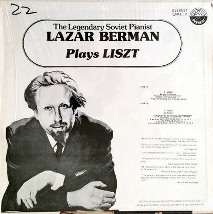 Lazar Berman - The Legendary Soviet Pianist Lazar Berman Plays Liszt | Near Mint (NM) Near Mint (NM)-