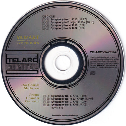 Wolfgang Amadeus Mozart - The Symphonies (10x CD Telarc ‎– CD 80729) | USED Near Mint (NM or M-) Near Mint (NM)-