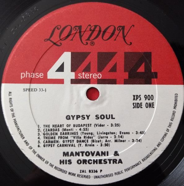 Mantovani And His Orchestra - Gypsy Soul | Near Mint (NM) Near Mint (NM)-