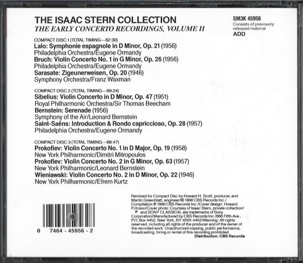 Isaac Stern - The Early Concerto Recordings, Vol. 2 (3xCD) | Near Mint (NM) Near Mint (NM)-