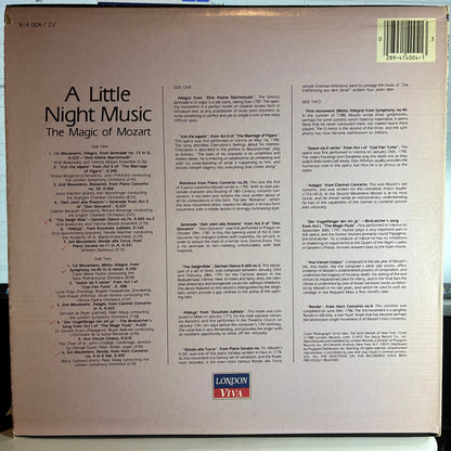 Vienna Mozart Academy - A Little Night Music, The Magic Of Mozart (VINYL) | Near Mint (NM or M-) Very Good Plus (VG+)-