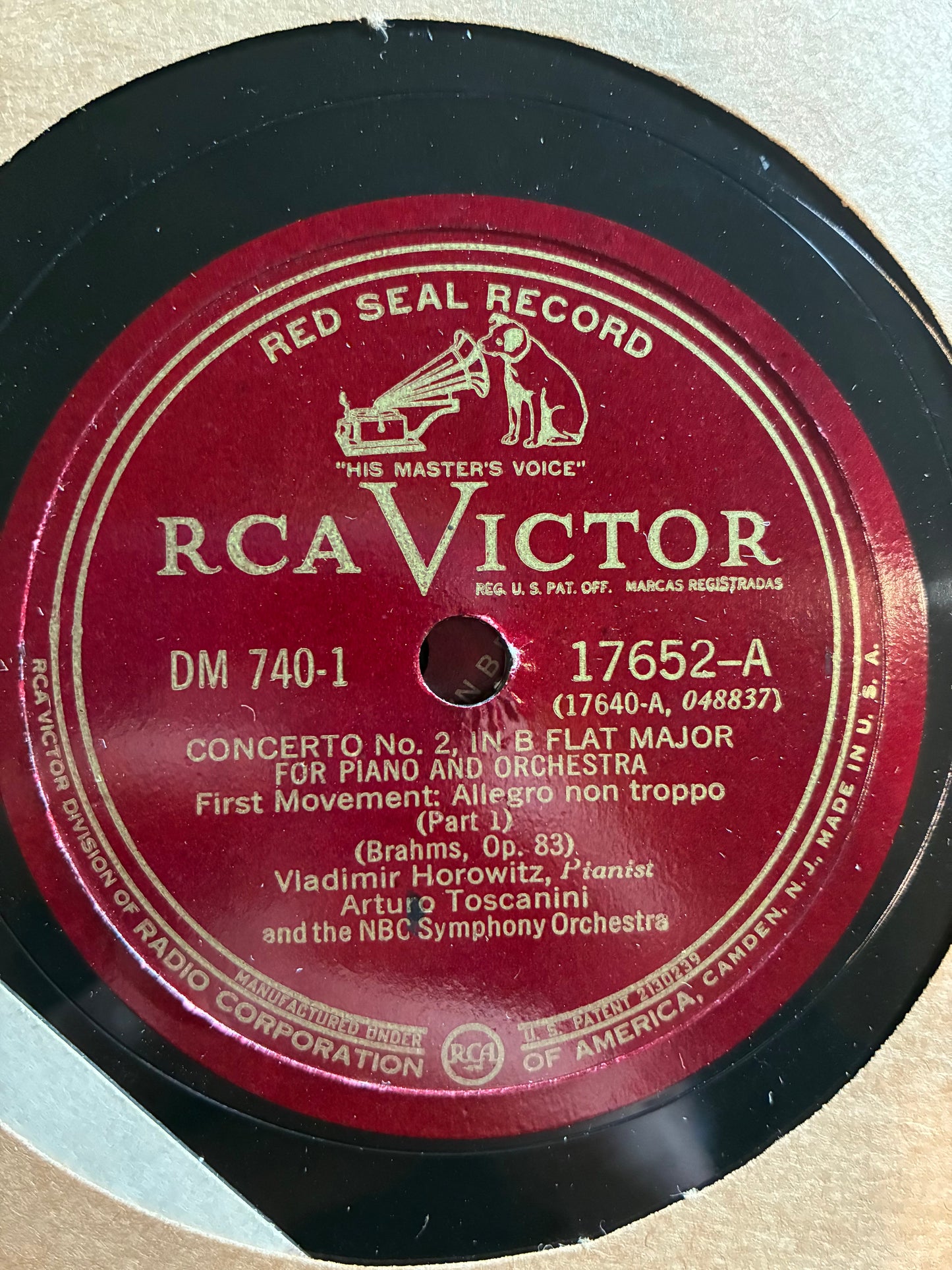 Johannes Brahms - Concerto No. 2, In B Flat Major For Piano And Orchestra, Op. 83 (6x SHELLAC *78RPM*) | Near Mint (NM or M-) Very Good Plus (VG+)-