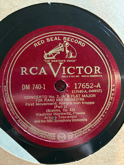 Johannes Brahms - Concerto No. 2, In B Flat Major For Piano And Orchestra, Op. 83 (6x SHELLAC *78RPM*) | Near Mint (NM or M-) Very Good Plus (VG+)-