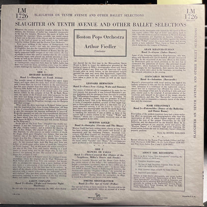 Arthur Fiedler And The Boston Pops Orchestra - Slaughter On 10th Ave. [Complete] | Near Mint (NM) Excellent (EX)-