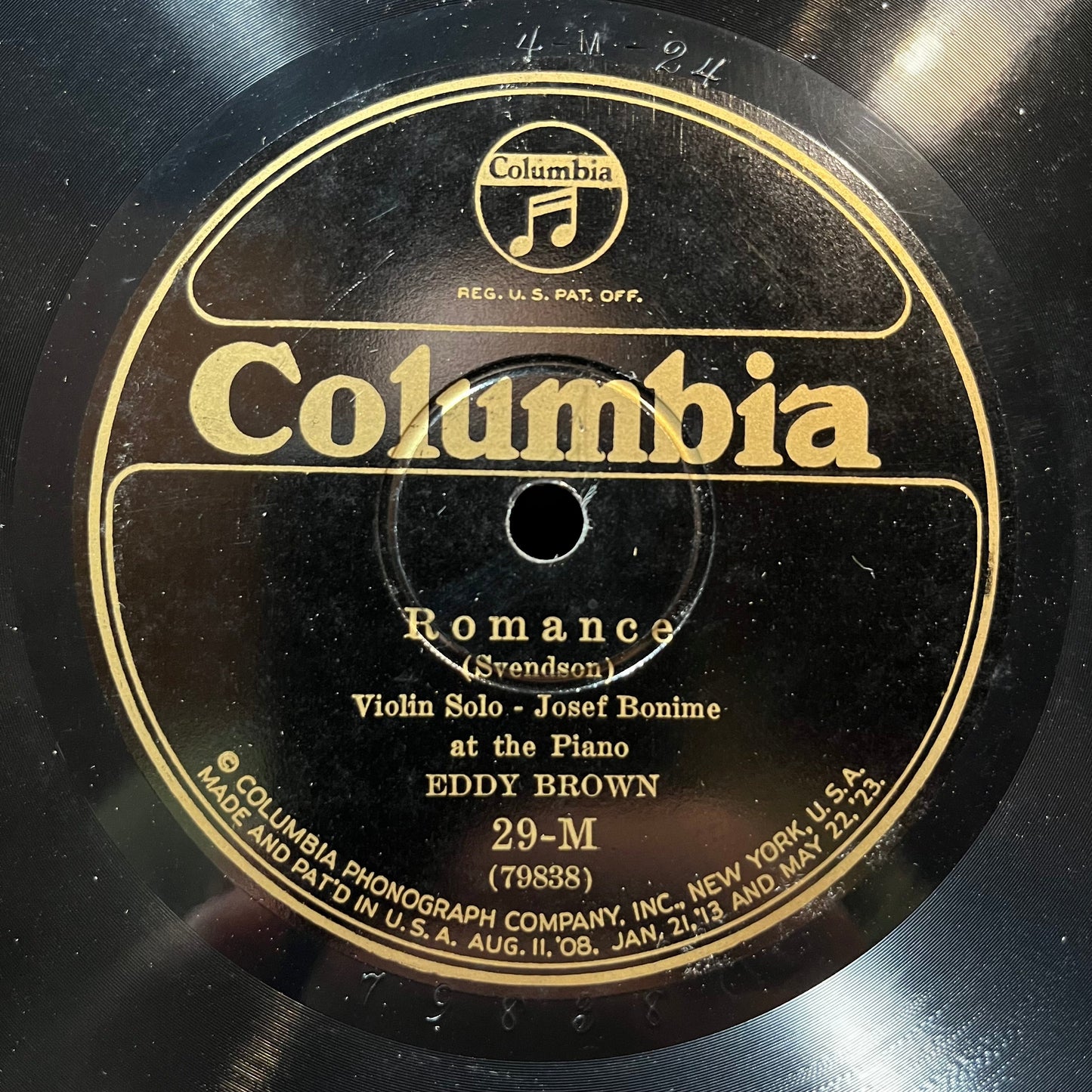 Eddy Brown (2) - MINUET / ROMANCE (78RPM 10") | Near Mint (NM or M-) Generic-
