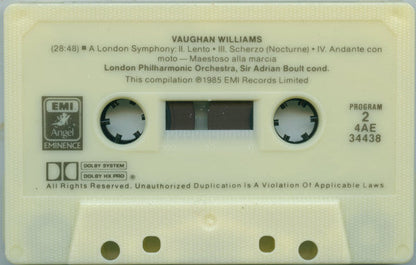 Ralph Vaughan Williams - Fantasia On A Theme By Thomas Tallis • A London Symphony (Symphony No. 2) (CASS) | Near Mint (NM) Near Mint (NM)-