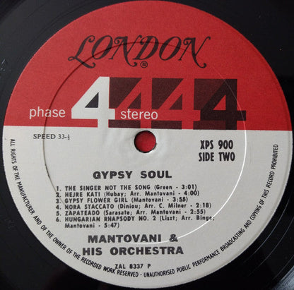 Mantovani And His Orchestra - Gypsy Soul | Near Mint (NM) Near Mint (NM)-