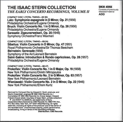 Isaac Stern - The Early Concerto Recordings, Vol. 2 (3xCD) | Near Mint (NM) Near Mint (NM)-