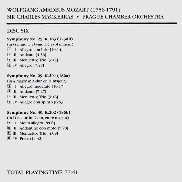 Wolfgang Amadeus Mozart - The Symphonies (10x CD Telarc ‎– CD 80729) | USED Near Mint (NM or M-) Near Mint (NM)-
