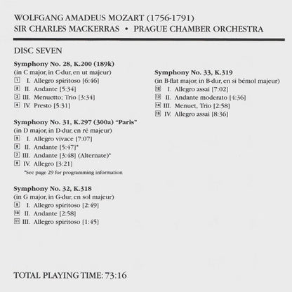 Wolfgang Amadeus Mozart - The Symphonies (10x CD Telarc ‎– CD 80729) | USED Near Mint (NM or M-) Near Mint (NM)-