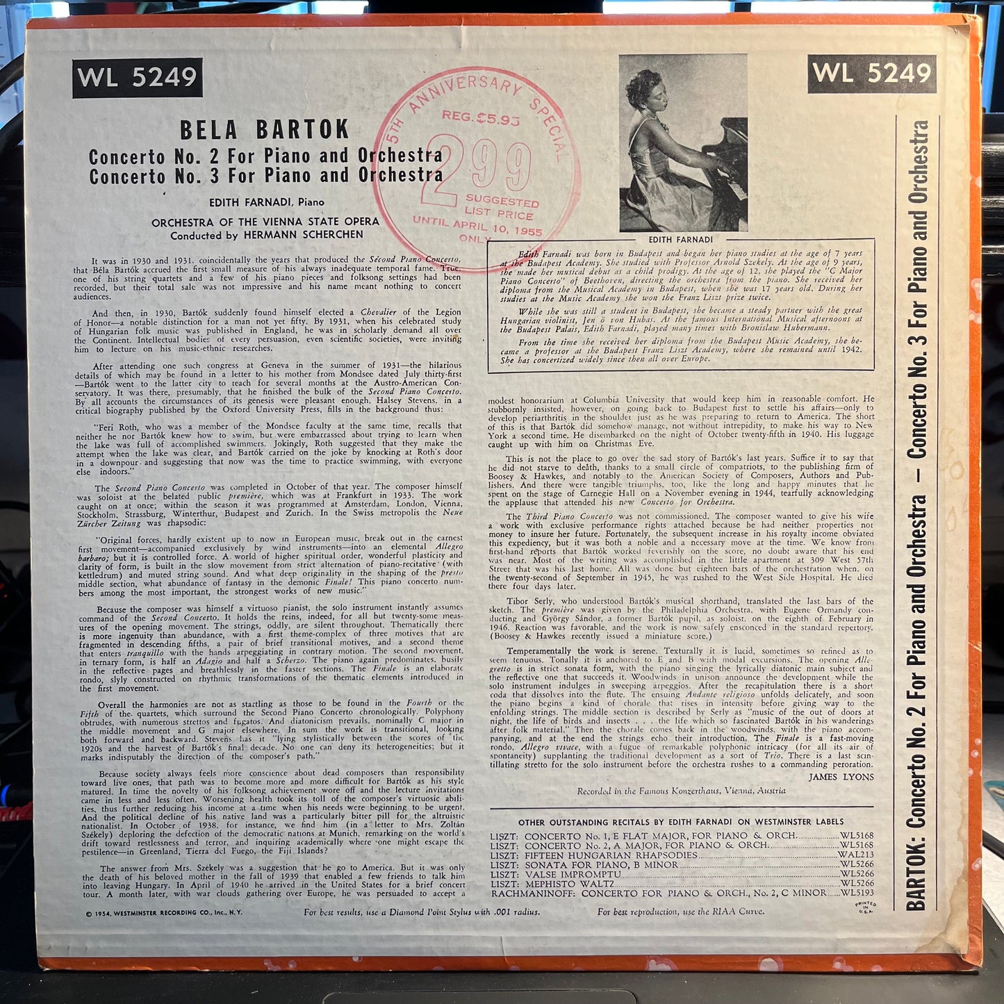 Béla Bartók - Concerto No. 2 For Piano And Orchestra / Concerto No. 3 For Piano And Orchestra | Near Mint (NM) Near Mint (NM)-