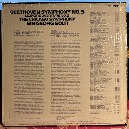 Ludwig van Beethoven - Symphony No. 5 / Leonore Overture No. 3 *SHRINK/IMPORT STICKER* | Near Mint (NM) Near Mint (NM)-