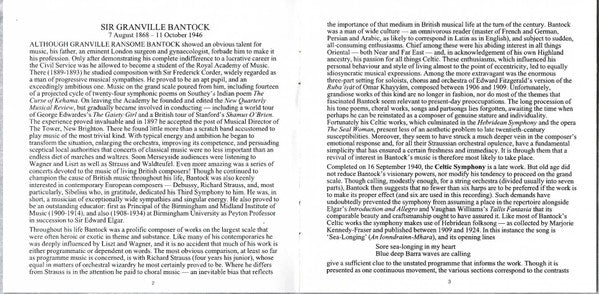 Granville Bantock - Hebridean Symphony / Celtic Symphony / The Witch Of Atlas / The Sea Reivers | Near Mint (NM)-
