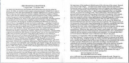 Granville Bantock - Hebridean Symphony / Celtic Symphony / The Witch Of Atlas / The Sea Reivers | Near Mint (NM)-